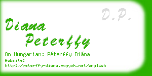 diana peterffy business card