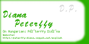 diana peterffy business card